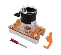 2 in 1 Invisible Fastener Slotting Bracket,Wood Trimmer Router Base,Wood Router Base,Trimmer Base Woodworking Grooving for Cabinet Furniture Install Invisible Screw Fasteners (D)