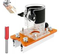 2-in-1 Invisible Fastening Nut Slotting Base, Precision Woodworking Router Accessory Slotted Bracket with Dual, Mortise & Tenon Jig Accessories for Project(B)