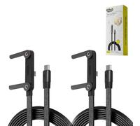 2-in-1 Invisible Holder Charger Cable, Fast Charging Cord with Built-In Phone Stand, 240W Super Fast Charging Charging Cable & Phone Stand, Foldable Durable Multi-Functional Charger Cord (2 PCS)