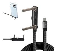 2-in-1 Invisible Stand Charging Cable, 240W Super Fast Charging Type C Cord with Built-in Phone Stand, 90-Degree Right-Angle Foldable Charger for Smartphones, Tablets, Laptops, 4.9FT
