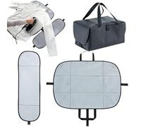 2-in-1 Ironing Mat and Iron Storage Bag, Portable Heat Resistant Tabletop Ironing Pad, Foldable Ironing Board Alternative, Carrier Case Fits Standard Irons, for Caravan & Uni (30.5x17x16.5cm)