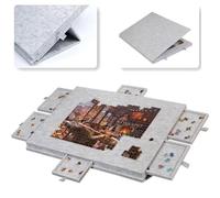 2 In 1 Jigsaw Table, Tilting Jigsaw Puzzle Board with 6 Drawers, Easy To Move & Store Under The Couch, for Adults Kids Boy Gi Dark Light grey 90*63*4.2cm(1500)