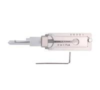 2-in-1 Key Decoder, Stainless Steel Lock Pick and De-Coder Tool, KW1 Car Door Opener Locksmith Tools, Manual Master Key Pick Up+Copy Tool, for Door Emergency Opening