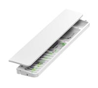 2-in-1 Keyboard Wrist Rest with Cleaning Tool Kit - Ergonomic Memory Cotton Palm Pad with 22-Piece Cleaning Set, Magnetic Storage & Phone Stand for 85% Mechanical Keyboards