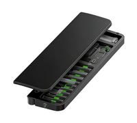 2-in-1 Keyboard Wrist Rest with Cleaning Tool Kit - Ergonomic Memory Cotton Palm Pad with 22-Piece Cleaning Set, Magnetic Storage & Phone Stand for 85% Mechanical Keyboards