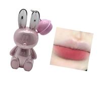 2 in 1 Keychain Lip Gloss Stain Highly Pigment Lips Glaze Matte Liquid Lipstick Makeup,Waterproof Makeup Gifts Rabbits Lips Glaze