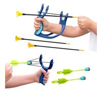 2 in 1 Kids Hand Launcher Bow and Arrow Set,Safe Suction Cup Arrows Outdoor Game for Boys and Adults,Stress Relief Shooting Archery Target Practice Launch Toy, Parent-child Interactive Game 3+ Year
