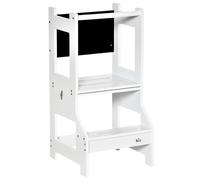 2-in-1 Kids Kitchen Step Stool - Safety Rail Learning Tower - Professional Quali