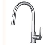 2-in-1 Kitchen Faucet Pull-Out Mixer Tap Hot & Cold Water Deck Mounted Single Handle Slish Sink Water Tap for Modern Kitchens Color Opt Available