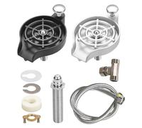 2-in-1 Kitchen Sink Cup Washer - Stainless Steel And Copper 16.5x12x7.6 Cm | Pressure Washer With High-Pressure, Durable Construction,Countertop Bottle Washers For Hotel Apartment Business