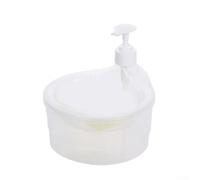 2 in 1 Kitchen Soap Dispensing System with Sponge Compartment for Dish Brush Placement and Soap Control (Transparent)