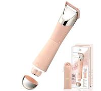 2-in-1 Lady Shaver for Women, Precision Bikini Trimmer & Razor, USB-C Rechargeable, Waterproof Wet & Dry Electric Shaver for Smooth Legs, Body & Intimate Areas, Pink