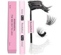 2-in-1 Lash Bond & Seal, Strong Hold Cluster Lashes Glue Bond and Seal - Waterproof Eyelash Glue for DIY Individual-Eyelash Extensions - Latex-Based Formula, Long-Lasting Mascara Effect