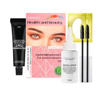 2 in 1 Lash & Brow Kit, Eyelash & Eyebrow Color Set, Instant Natural Bushy Eyebrow Makeup Set, Lasting for 6 Weeks, Black Hair Dying for Salon Home Use 10ml