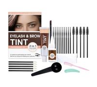 2 In 1 Lash & Brow Tint Kit - Semi-Permanent Eyelash & Eyebrow Dye, Complete Tools, Lasts 4-6 Weeks (Black)