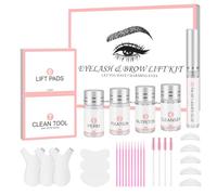 2 in 1 Lash Lift and Brow Lamination Kit, Ofanyia Eyelash Perm Kit, Lash Curling Brow Perming Eyelash Brow Lamination Kit for Fuller Brow Curled Lash
