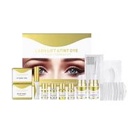 2 in 1 Lash Lift & Tint Kit - Salon-Quality Eyelash Perming & Coloring Set with 5 Sizes Silicone Pads, Black/Brown Dye, Curling Eyelash Perm Kit for Home DIY & Professional Use