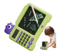 2-in-1 LCD Schreibtafel & Mathe-Lerncomputer für Kinder - Interaktives Mathe-Spielzeug mit Sprachausgabe - Wiederaufladbare Maltafel für Rechnen & Zeichnen - Pädagogisches Geschenk ab 3 Years - Grün