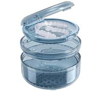 2-in-1 Leak-Proof Denture Travel Case & Retainer Case - Portable Soaking and Storage Box for Dentures, Aligners, and Mouth Guards for Clenching Teeth at Night - Compact, Food-Grade, Easy to Clean