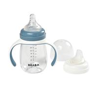 2-in-1 Learning Baby Bottle 240 ml Blue one size