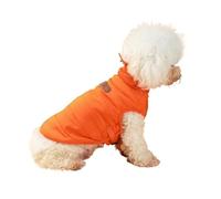 2-in-1 Leashable Dog Vest, Thickened Warm Winter Coat For Small Dogs & Cats, No-Harness Outerwear With Leash Ring, Plush Fleece Lined Vest(Orange,XXL)