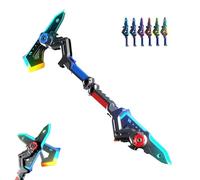 2-in-1 LED Cosplay Fog Axe Sword,Fog Effect Swords with Multicolor LED Lights and Sound Effects,USB C Rechargeable Children's Day Gifts for Carnival Costumes Party Decoration Holiday Birthday (2)