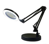 2 in 1 LED Magnifying Lamp Clip and Table Lamp with 5 Color Modes and Adjustable Brightness for Comfortable Viewing (Black B)