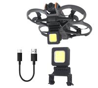 2-in-1 LED Navigation Light & Gimbal Guard for DJI Avata 2 Drone, Anti-Collision Bumper Protective Cover with 3 Lighting Modes, 80° Adjustable, Built-in Battery & 29mm Rise Protection for Night Flight