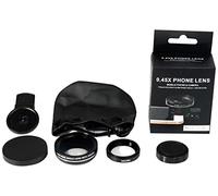 2 in 1 Lens Clamp for Oppo Find X3 Neo Smartphone Super Wide Angle Macro 0.45X Universal Lens (Black)