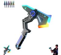 2 in 1 Light Up Sword & Axe, Fog Effect LED Swords with Multicolor Lights and Sound Effects, USB C Rechargeable Cool Lightsaber and Axe Toy for Cosplay Party (Blue 1pcs)