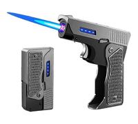 2 In 1 Lighter, Foldable Dual Arc Lighter And Butane Refillable Jet Flame Windproof, Electric Usb Rechargeable, Cool Folding Lighter Gift for Men, But