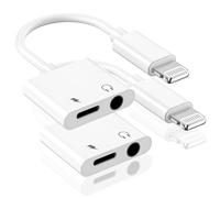 2-in-1 Lighting to 3.5mm Headphone Jack Adapter [Apple MFi Certified]