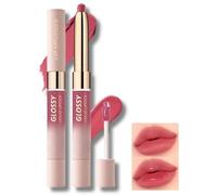 2-In-1 Lip Liner And Lip Stain Set,High Pigmented Lip Stick & Lip Liner,Moisturize And Plump The Lips,Lip Stain Lipsticks For Women Long Lasting,High Pigmented Non-Stick Cup Not Animal Tested