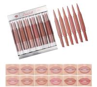 2 In 1 Lip Liner & Soft Color Set Of 6 Transfer Resistant Colors For Expert Lips Shaping Moisturizing Pen