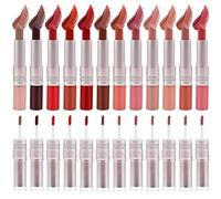 2 In 1 Lipstick & Lip Gloss Pink Lip Gloss Glaze Long Lasting Lips Velvet Double Silky Lipgloss matte Liquid Lipgloss For Girls