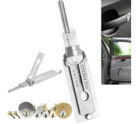 2 in 1 Lock Pick and Decoder, Stainless Steel Master Key Decoder, Car Key Reader, Professional Locksmith Tool