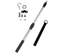 2 in 1 Lofts Ladder Down Systems with Hook Rope Rings Sturdy Nonrust Steel Rod Space Efficient Design Attic Ladder Pulley Systems Set