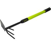 2 In 1 Long Handle Telescopic Gardening Hand Fork Trowel Planting Weeding Grip Multi Purpose Garden Tool With Hanging Hole