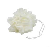 2-in-1 Loofah Sponge Bath Ball with Soap Dispenser - Soft Exfoliating Shower Puff for Body Scrub, Gentle Cleansing & Lather, Beige 14cm