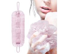 2 in 1 Loofah Sponge,Exfoliation Washcloth Towel with Suction Cup - Bath Exfoliation Puff Ball for Skin Renewal Body Wash Deep Cleansing