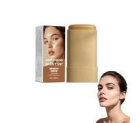 2 In 1 Luxurious Anti-Wrinkle Foundation Stick, Multi-Purpose Full Coverage Stick, Smoothing Effect, Full Coverage, Dewy Skin Look - Normal To Dry Skin Contour (Dark)