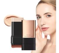 2 In 1- Luxury Anti-Wrinkle Foundation Stick, Korea Flawless Eraser Foundation Stick with Brush, Double Head Foundation Make-Up Stick, Traceless Matte Foundation Repair Stick (White)