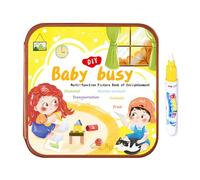 2 In 1 Magic Water Drawing Book & Busy Book For Children With 1 Magic Pen,Educational Learning Toys For Toddlers 3+,Gifts For 3+ Year Old Kids,Childs Water Book