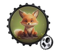 2-in-1 Magnetic Bottle Opener & Refrigerator Magnet - Funny Kitchen Tool Cute Fridge Magnets Cute Little Fox Beer Bottle Opener for Kitchen, Bar, Office, Gift