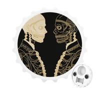 2-in-1 Magnetic Bottle Opener & Refrigerator Magnet - Funny Kitchen Tool Cute Fridge Magnets Skeletons with Different Faces Beer Bottle Opener for Kitchen, Bar, Office, Gift
