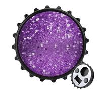2-in-1 Magnetic Bottle Opener & Refrigerator Magnet - Funny Kitchen Tool Cute Fridge Magnets Sparkling Purple Glitter Beer Bottle Opener for Kitchen, Bar, Office, Gift