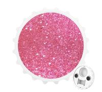 2-in-1 Magnetic Bottle Opener & Refrigerator Magnet - Funny Kitchen Tool Cute Fridge Magnets Sparkling Pink Glitter Beer Bottle Opener for Kitchen, Bar, Office, Gift