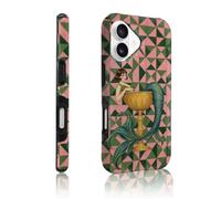 2-in-1 Magnetic Case for iPhone 16,Double Layered Hybrid Anti Slip Shock Absorbing Daily Commuting Matte Cover for Women Compatible with iPhone 16 Wine Glass Mermaid