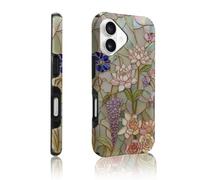 2-in-1 Magnetic Case for iPhone 17 Pro Max,Double Layered Hybrid Anti Slip Shock Absorbing Daily Commuting Glossy Cover for Girl/Women Compatible with iPhone 17 Pro Max Stained Flower