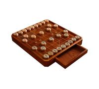 2 In 1 Magnetic Chinese Chess & Checkers Set With Storage Drawer Portable Xiangqi Board Games Strategy Game For 2 Players(14.9 x 13.7 x 1.7in)